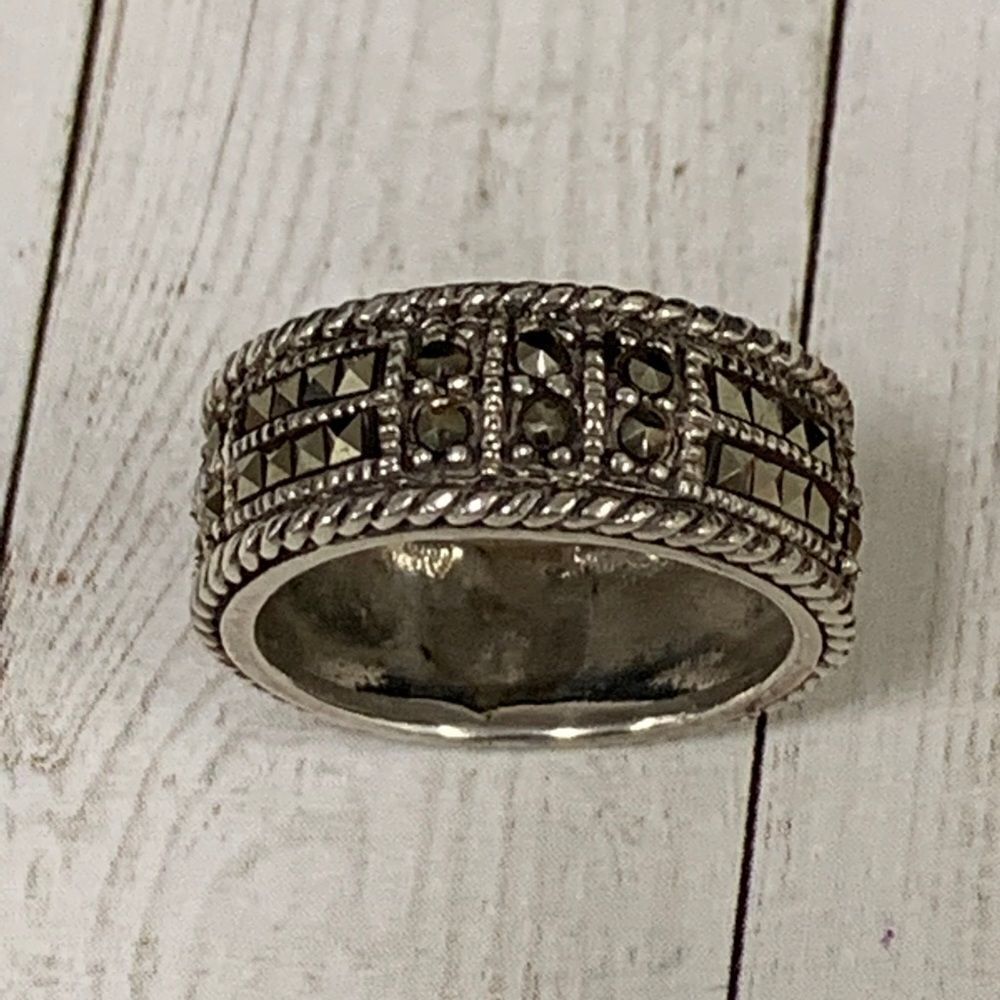 Sterlingsilver Marcasitebandring - image 4